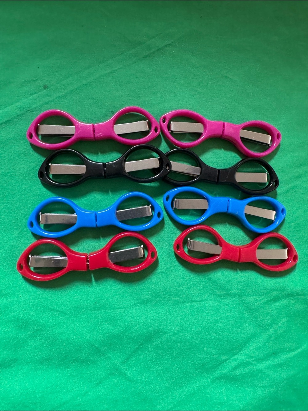 8 pcset travel portable stainless steel folding scissors with keychain rings NWT